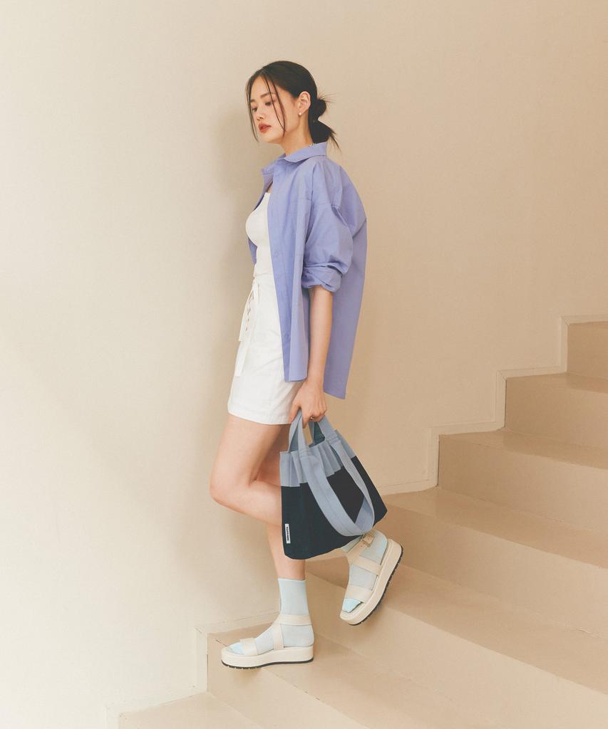 Pleatsmama Two-Way Shopper Bag Navy