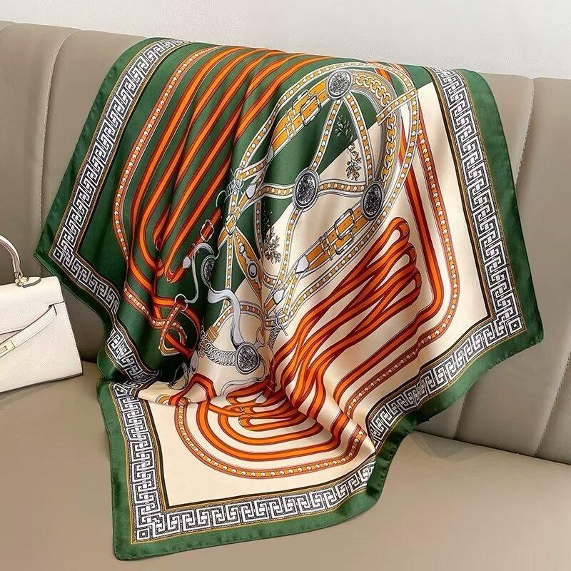 70 silk scarf square scarf high sense fashion versatile professional simulation silk small scarf versatile printed women's silk scarf
