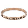 New Brand Luxury Enamel Stainless Steel Roman Numeral Bangles for Women Titanium Steel Jewelry Accessories Lucky Gift