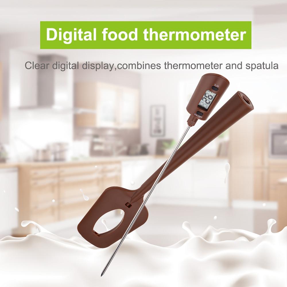 Kitchen Tools LCD Candy Thermometer Instant Read 2 in 1 Digital Thermometer Portable Professional Spatula Temp Gauge BBQ