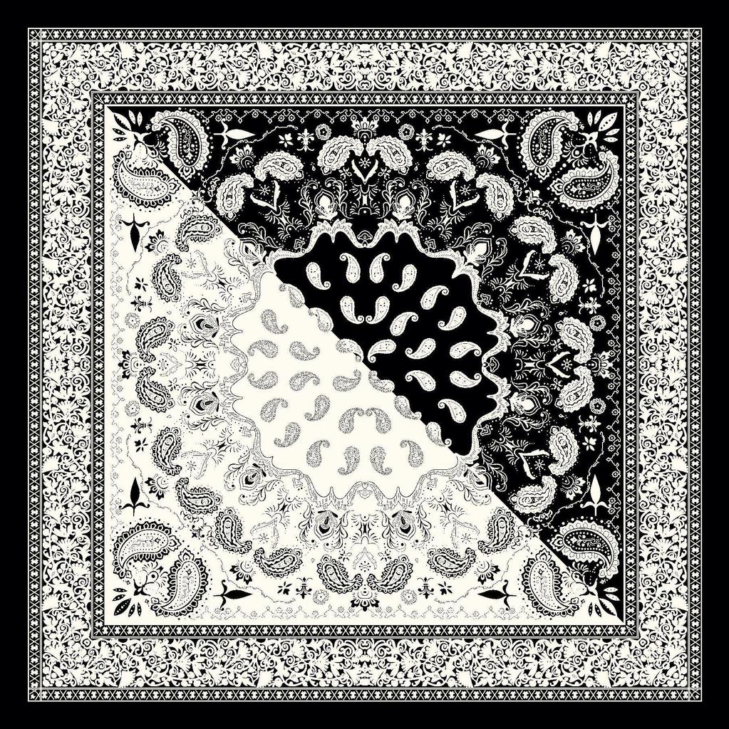 90cm Trendy Paisley Silk-Style Headscarf for Women - European American Design