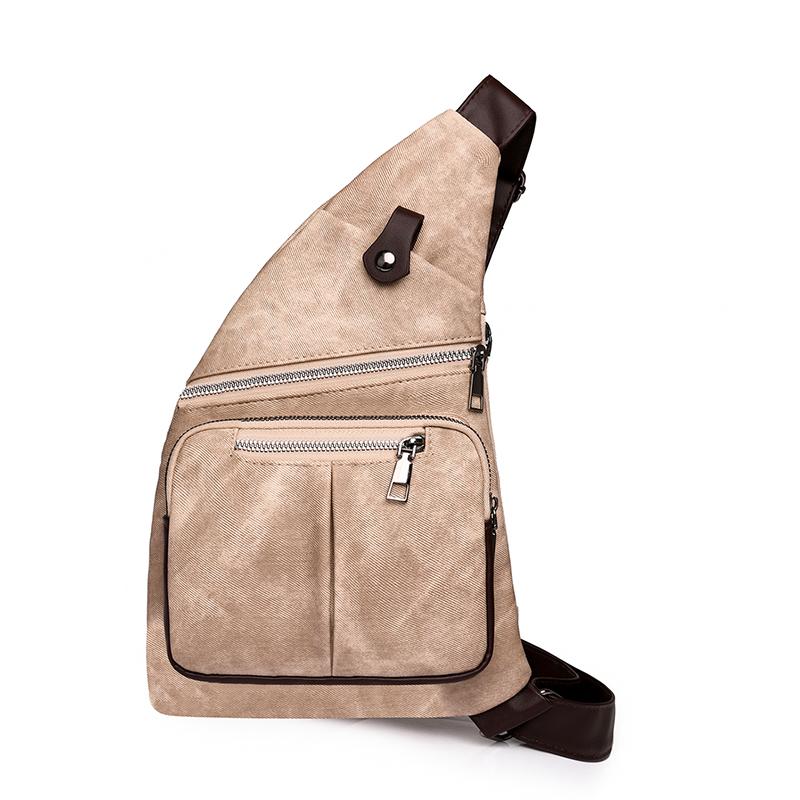 

Сумка на плечо Женская сумка из мягкой кожи большой вместимости Мужская нагрудная сумка хаки