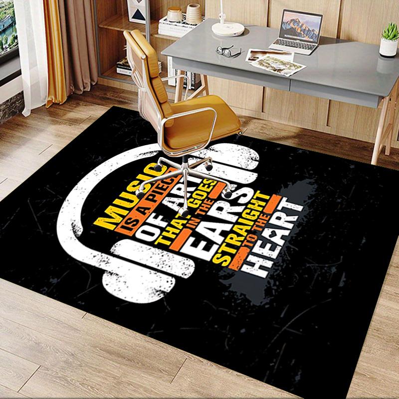 Music is a Piece of Art That Goes in the Ears Straight to the Heart Chair Mat Office Carpet Gift for Office Bedroom Living Room Various Rooms