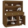 Highboard Honey Brown 89 X 40 X 116.5 Cm Solid Pine Wood
