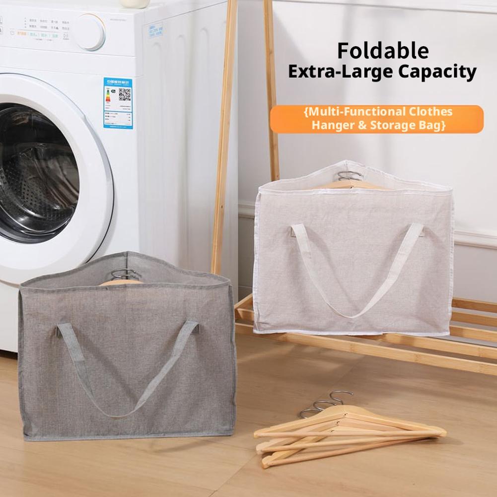 Dreieck Stoff Hänger Aufbewahrungstasche Mit Griff Faltbar Kleiderschrank Organizer Für Hängende Kleidung Organizer Tasche D2N5
