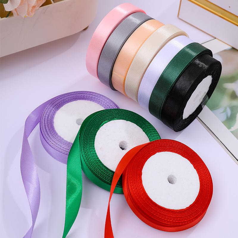 22meters/Roll 15mm Satin Ribbons Crafts Bow Handmade Gift Wrapping Christmas Wedding Decorative Ribbon DIY Hair Accessory Bow
