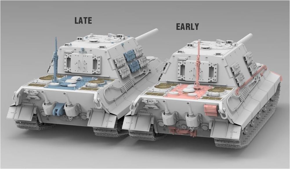 TAKOM Blitz 1/35 German Jagdtiger Sd.Kfz.186 Early/Late Model 2-in-1 (Brand) Plastic Model Kit TKOB8001