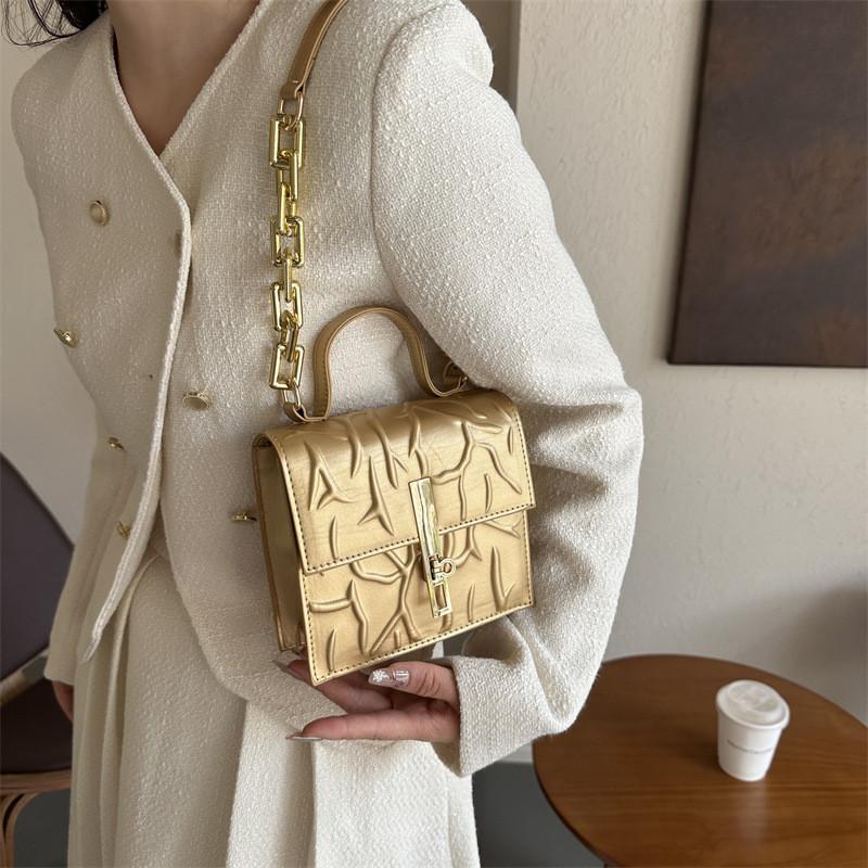 Modern Elegant Pu Crossbody Bag Trendy 2023 Square Chain Shoulder For Women