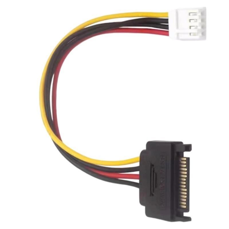 4Pin Female To 15Pin 15Pin Power Cable 15Pin Extension Cord Hard Drive Disk Power Supply Cable Adapter For PC Desktop