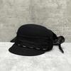French Retro Hepburn Style White Top Hat Ladies Temperament Socialite Lace Bow Woolen Equestrian Hat