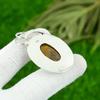Oval Natural Ocean Jasper Birthday Bezel Anniversary Pendant Jewelry 925 Silver