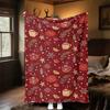 1pc Christmas, Winter Outdoor Flannel Blanket Soft Warm All-Season Throw for Sofa Bed Car Camping Office, Cozy Gift Idea1127S