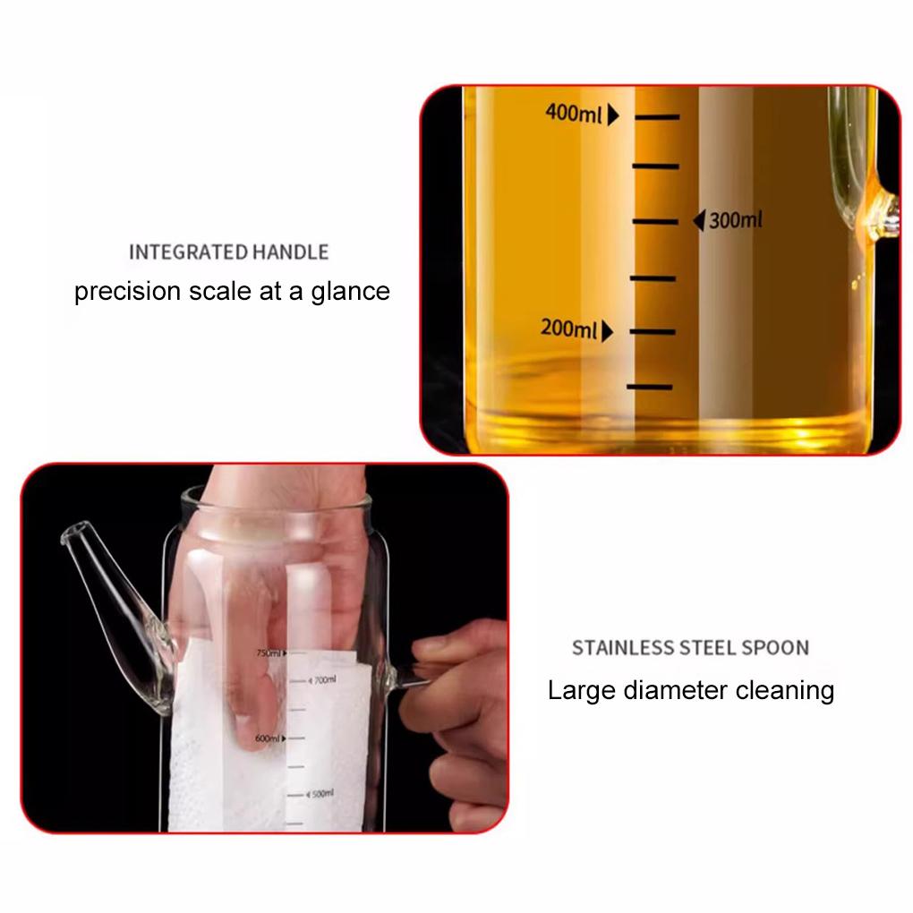 Heat-resistant Oil Dispenser Free Spout Oil Dispenser Kitchen Large Oil Glass Oil Spout For Cooking Olive Vinegar