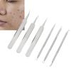6pcs Blackhead Remover Tool Stainless Steel Pimple Comedones Extractor for Blemish Whitehead Popping