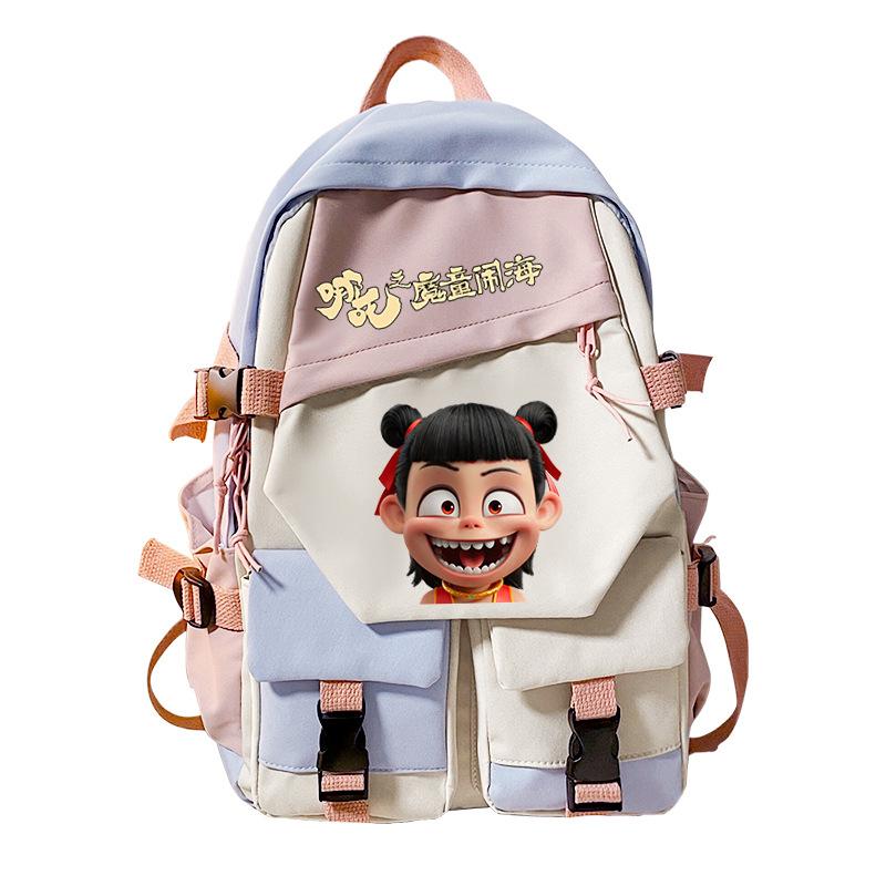 Nezha'S Devil'S Child Haohai Cartoon Super Cute Backpack For Men And Women High Value Large Capacity Ridge Protection Student School Bag