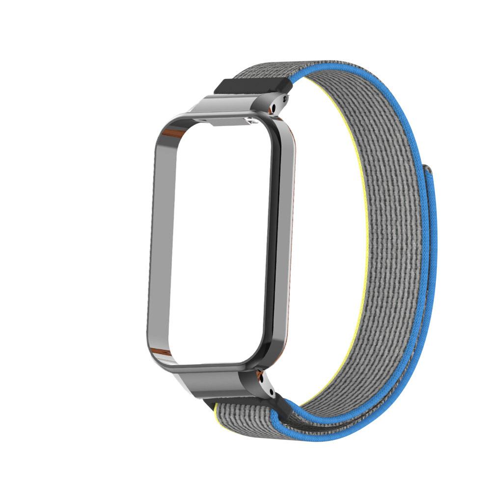 

Для Xiaomi Smart Band 9 Active Strap Nylon Loop Wristband Bracelet Для Redmi band 3 Smart Watch Band Correa Belt Accessories серый/синий