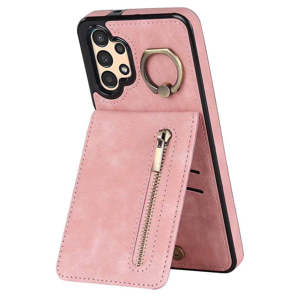 For Samsung Galaxy A13 5G/A13 4G RFID Blocking Kickstand Case Retro PU+TPU Wallet Phone Cover