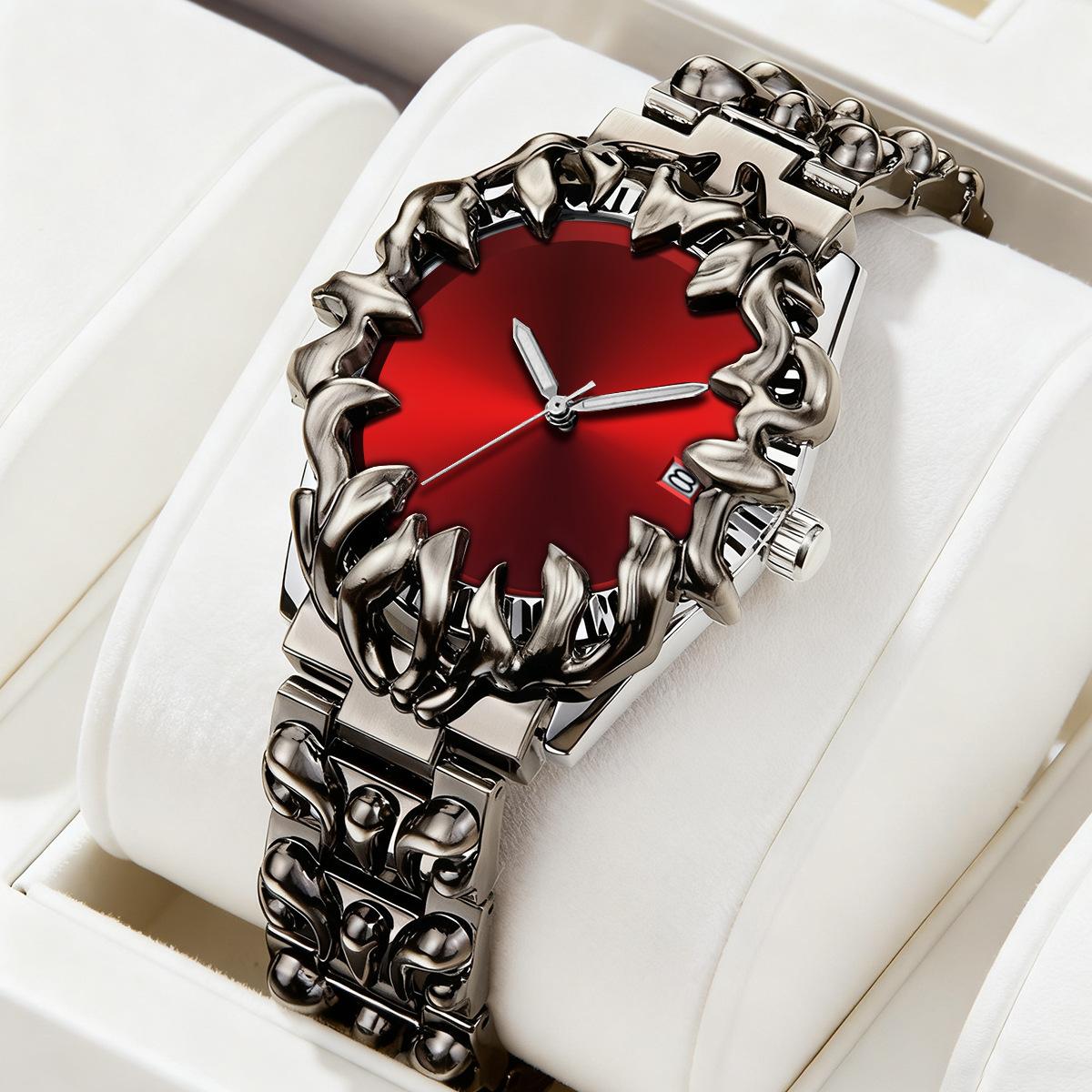 Special-shaped claws men s watch devil s eye personalized engraved waterproof pointed claws watch blue devil s eye quartz watch