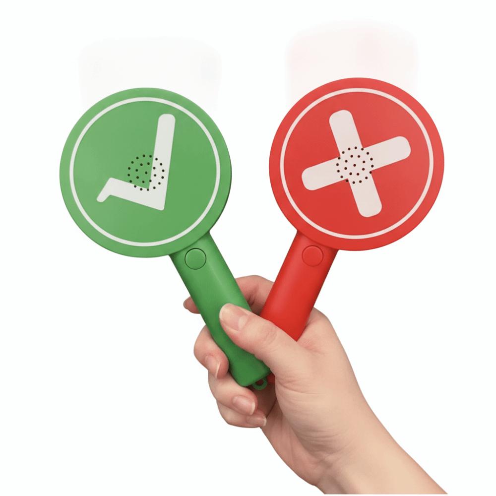 Double-Sided Hold Up The Sign Electronic Hand Held Response Card Office Party