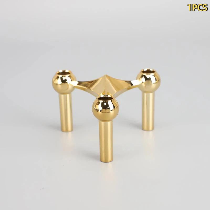 Creative 3-Leg Candle Holder Light Luxury Alloy Candelabra for Hotel, Party, Dinner & Western Restaurant Table Decor