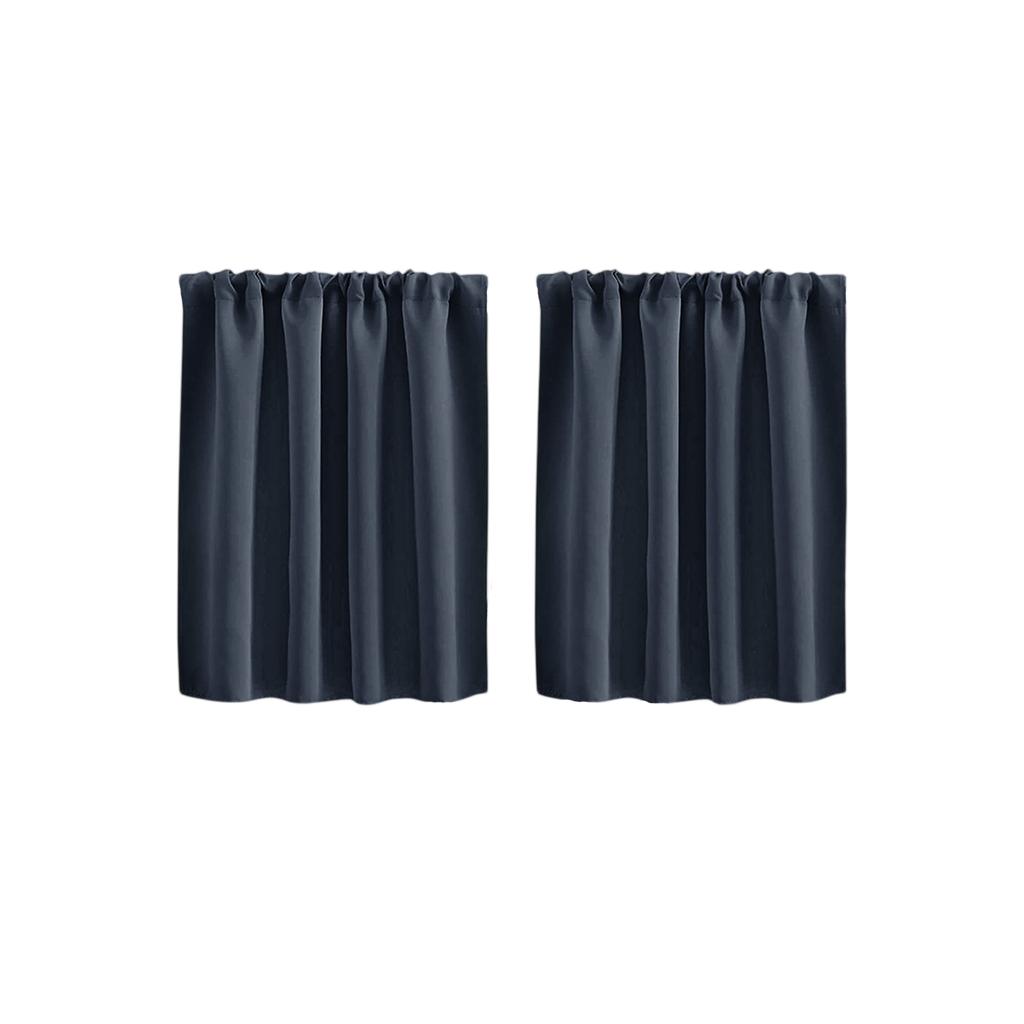 High Precision Solid Short Curtain Finished Blackout Curtain for Kitchen Partition and Cafe Use 40x60cm Set of 2 Panels