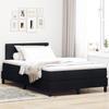 VidaXL Bed with Spring Base with Mattress Black 120x200 Cm Fabric 3338680