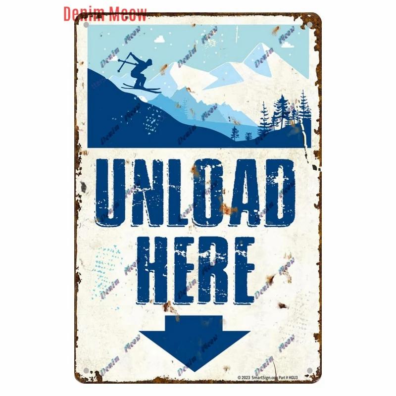 Vintage Ski Patrol Metal Poster, Retro Apres Skiing Tin Sign, Outdoor Winter Sports, Ski Team Printing Decoration, Plates, WY262