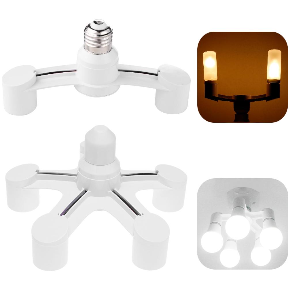 2/3/4/5 in 1 E27 zu E27 Verlängerter LED-Lampenfassung Splitter Adapter Halter für Fotostudio Lampenfassung Licht Halter