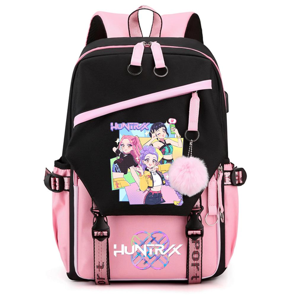 Uroczy plecak Kpop Demon Hunters z nadrukiem o dużej pojemności dla nastolatka, studenta, dziewczyny, chłopca, tornister, plecak na książki, prezent dla dziecka, kobiety, wodoodporna torba podróżna Mochila