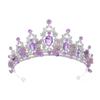 Bride Wedding Dress Hair Accessories Light Luxury Natural Gravel Crown 18th Coming of Age Ceremony Purple Rhinestone Crown