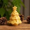 3D Printed Holiday Decor Cheese Christmas Tree Ornament, Creative Figurine with Small Gift for Her Star Topper, Cute Xmas Desktop Ornaments