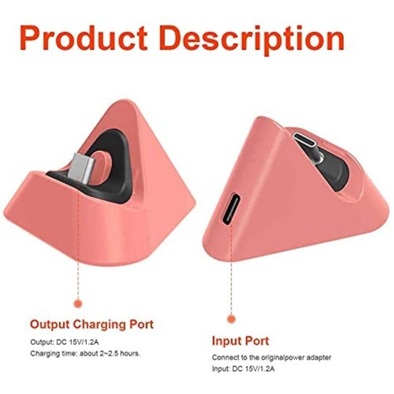 Ladestation für Nintendo Switch Lite und Nintendo Switch, Tragbarer Mini-Ladeständer Lade-Dockingstation