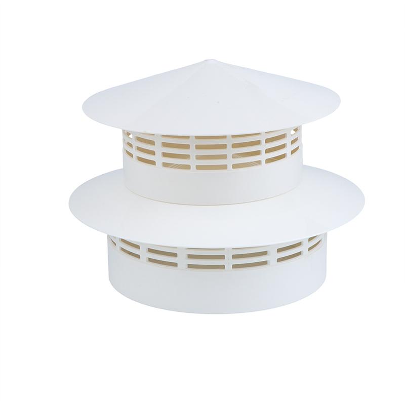 Pvc Roof Ventilation Grille Rain Cap Round Hood For 75-250Mm Pipe Vents Chimney Outlet Weather Protection