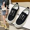 Retro Thick-soled Canvas Shoes Casual Breathable Women's Shoes for Spring and Autumn