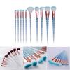 Unicorn Cosmetic Brush Set With Spiral Pattern And Glitter Finish For Creative Makeup Application