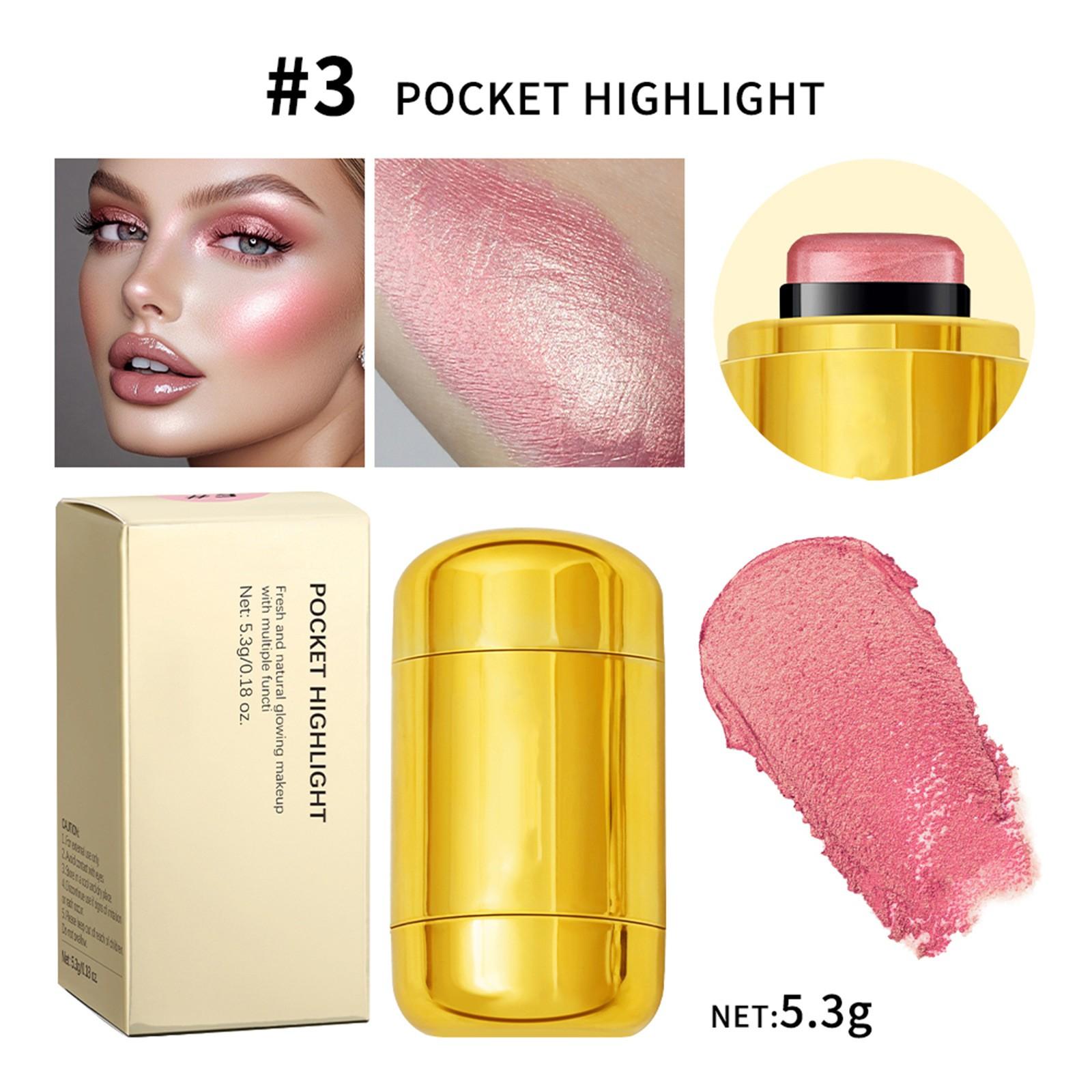 

Многофункциональная вращающаяся палочка для хайлайтера Pearl Light Fine Flash Powder Blusher Highlight Beauty Stick One Size
