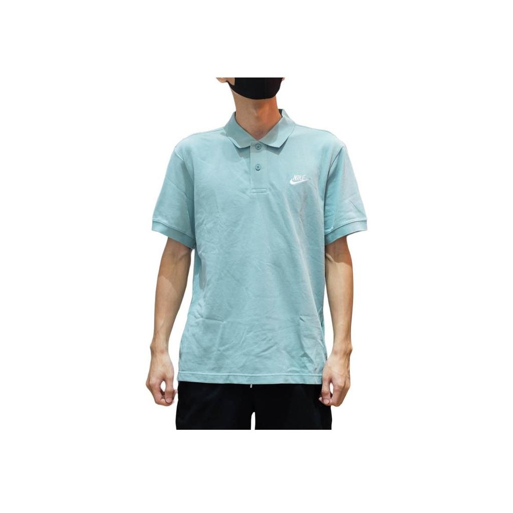 Nike Embroidered Logo Sport Casual Polo Shirt Men Tops Blue CJ4457-309