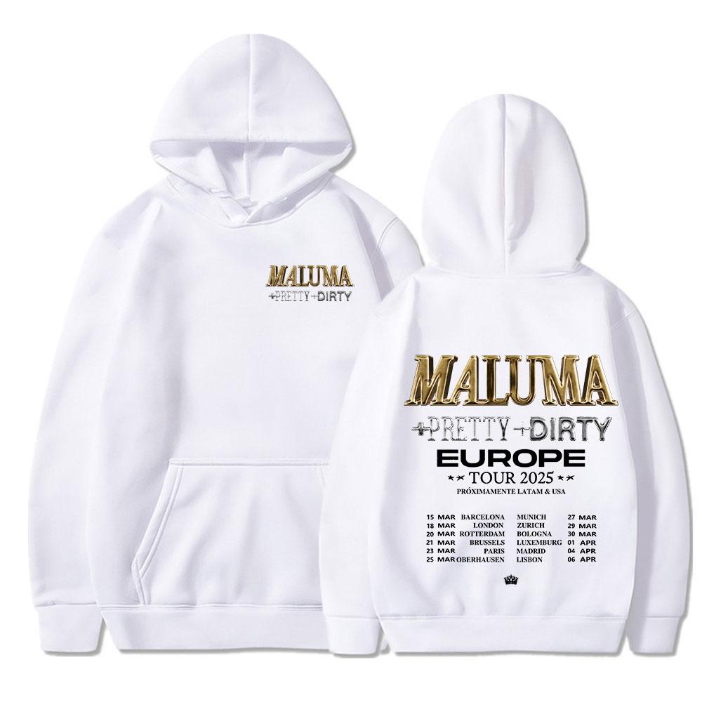 Rapper Maluma Pretty Dirty Europet Tour 2025 Hoodies Men Women Clothing Hip Hop Fashion Sweatshirts Pullovers Hoodie Streetwear