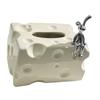 Tissue Box Cover Ceramic Rectangular Stylish Elegant Decorative Napkin Box Holder for Desktop Coffee Table