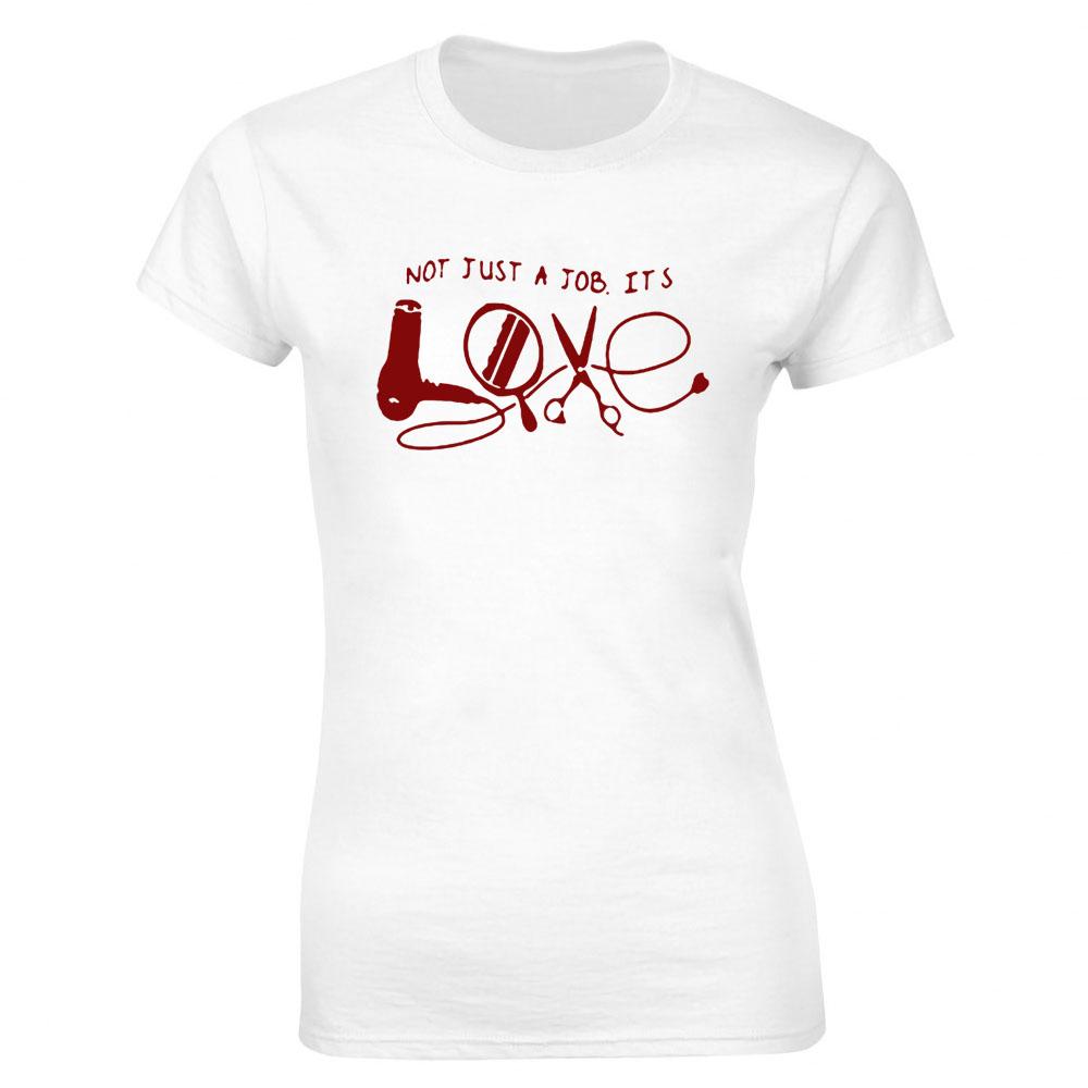 Hairdressing Hearbeat Barber Print Cotton Casual  Tshirt Women Funny T Shirt for Lady Streetwear Regular Top Tee