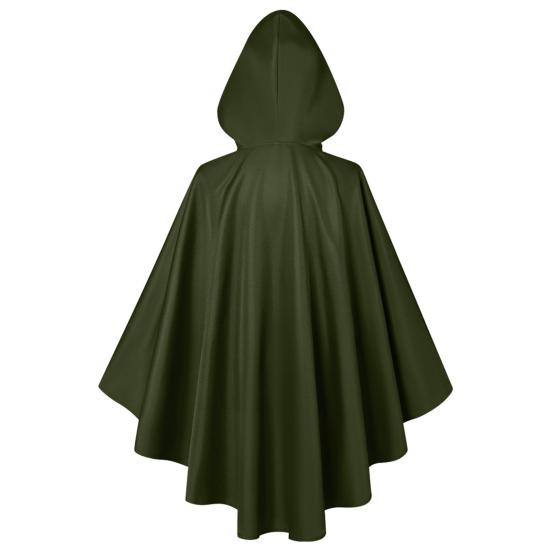 Halloween Cloak Retro Style Hooded Tailoring Metal Buckle Decoration Shawl Role-Playing Versatile Costume Accessory