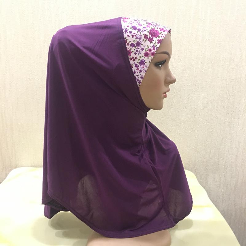 Teenage Girl's Headdress Hijab Muslim Malaysia Ramadan Worship Headdress Arab Hat