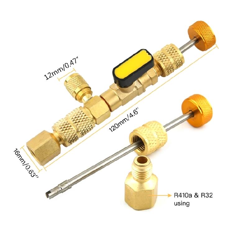 HVAC for Valve Core Remover for w/ Dual 1/4 and 5/16 Service Ports for Valve Cor