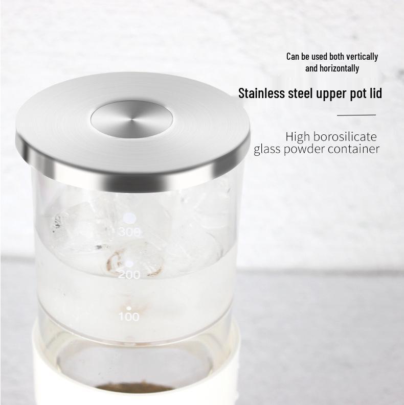 Ice Drip Coffee Maker with High Borosilicate Glass - Cold Brew Pot for Commercial and Household Use