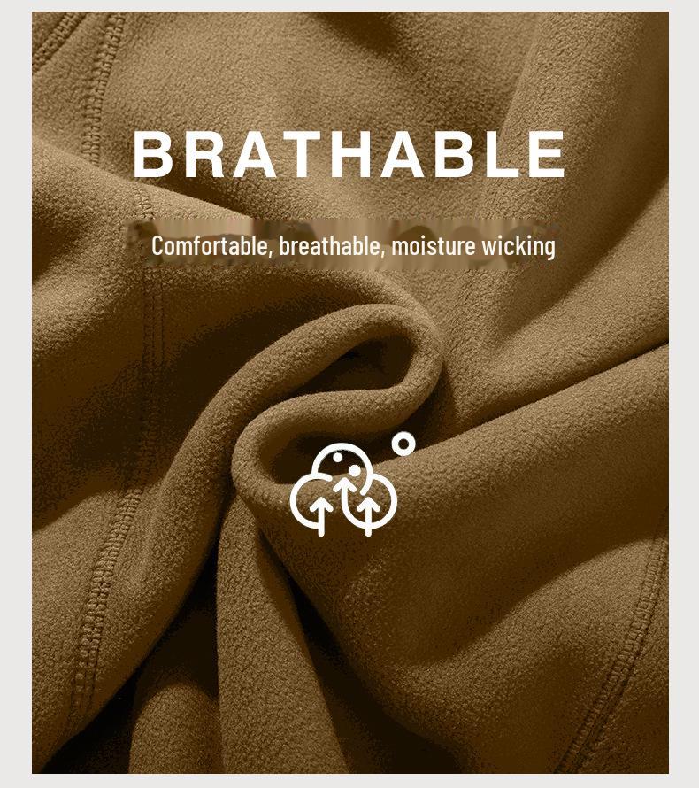 Unisex Polar Fleece Thick Jacket - Coral Fleece Liner for Autumn and Winter