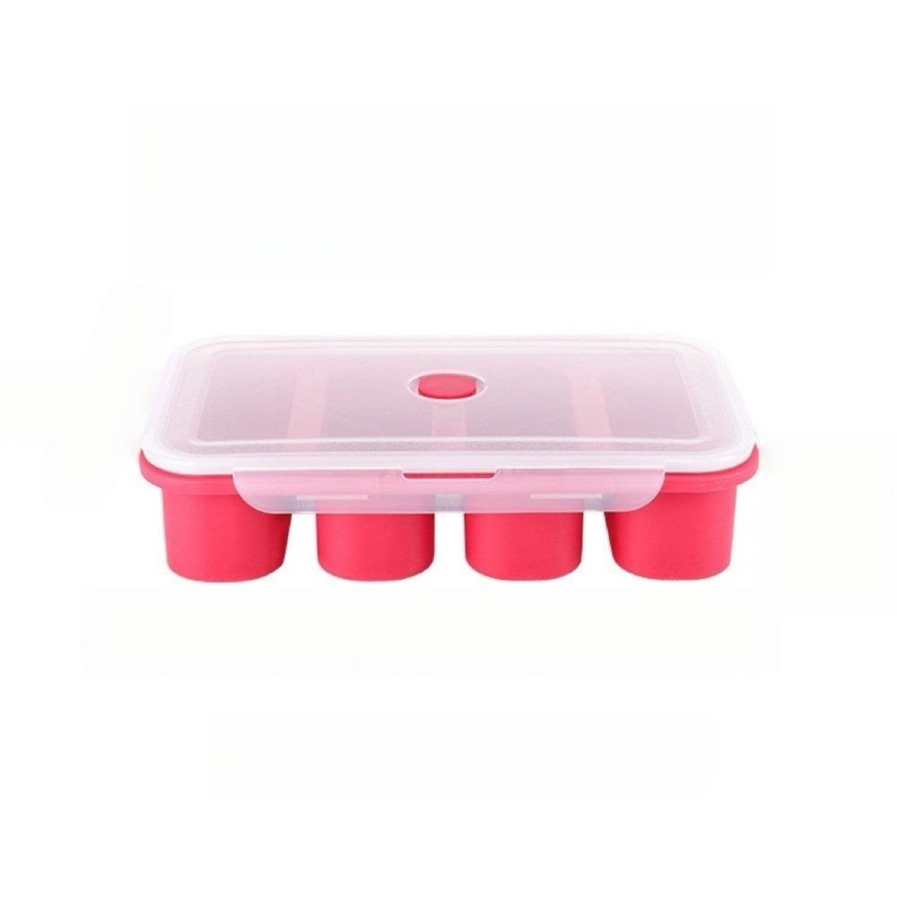 Silicone Soup Ice Cube Molds with Lid Food Meal Molds Multipurpose Freezer Soup Tray  Soup Storage