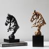 Creative Metal Handicrafts Simulation Animal Sculpture Hollowed-out Horse Head Metal Figurine Home Decoration Accessories