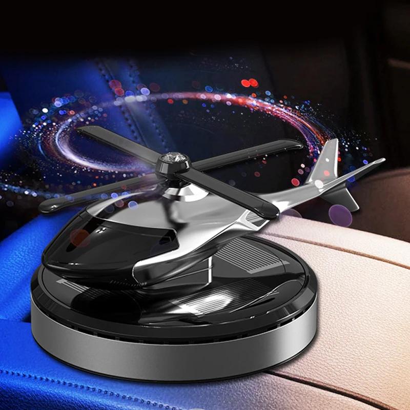 Car Center Console Decoration Solar Rotating Helicopter Model Car Network Red Aromatherapy In-car Personality Accessories