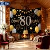 Party Backdrop Birthday 80th Photo Booth Background Front Door Decor