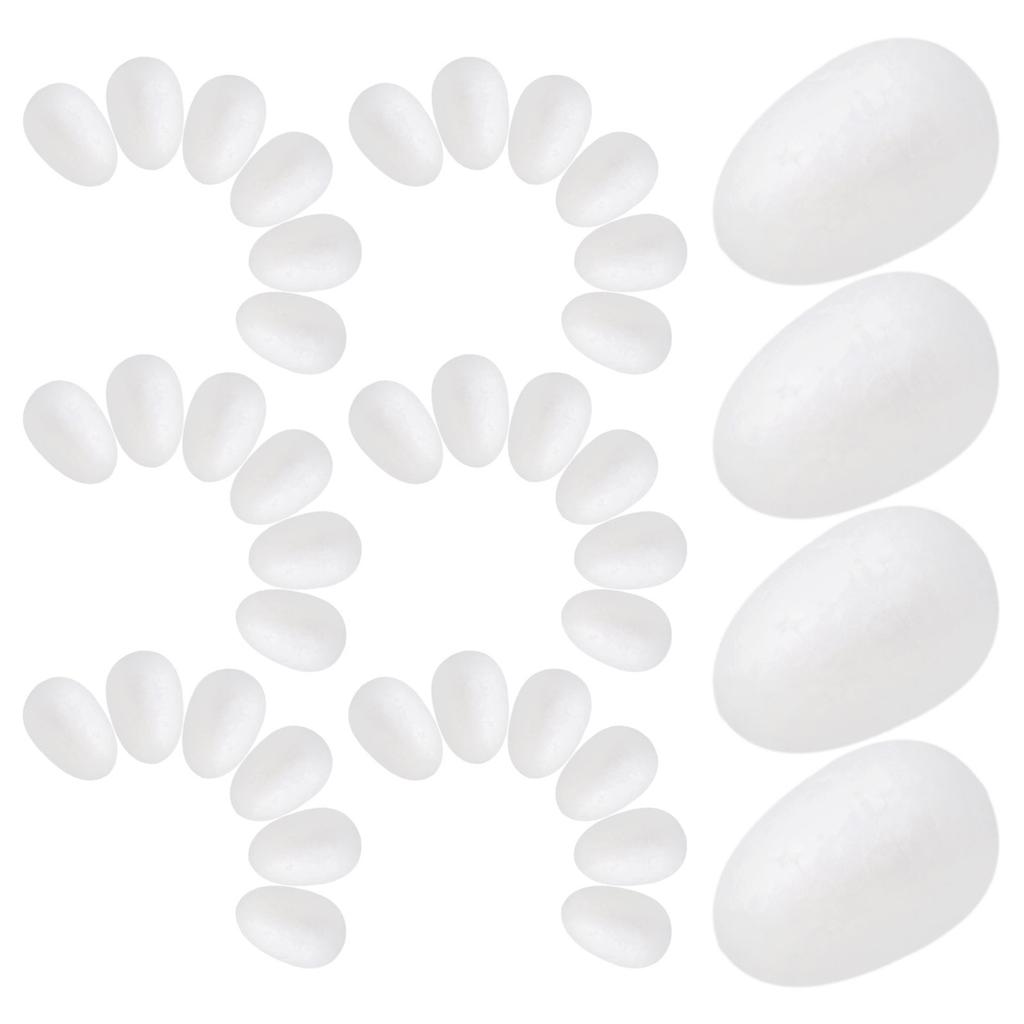 50Pcs Foam Painting Eggs Craft Egg for Easter DIY Decorations Kids Party Favors Holiday Wedding Halloween Harvest Festival Ghost